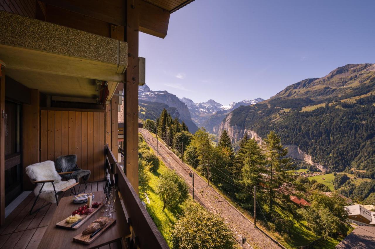 Chalet Primula Penthouse Wengen Kültér fotó