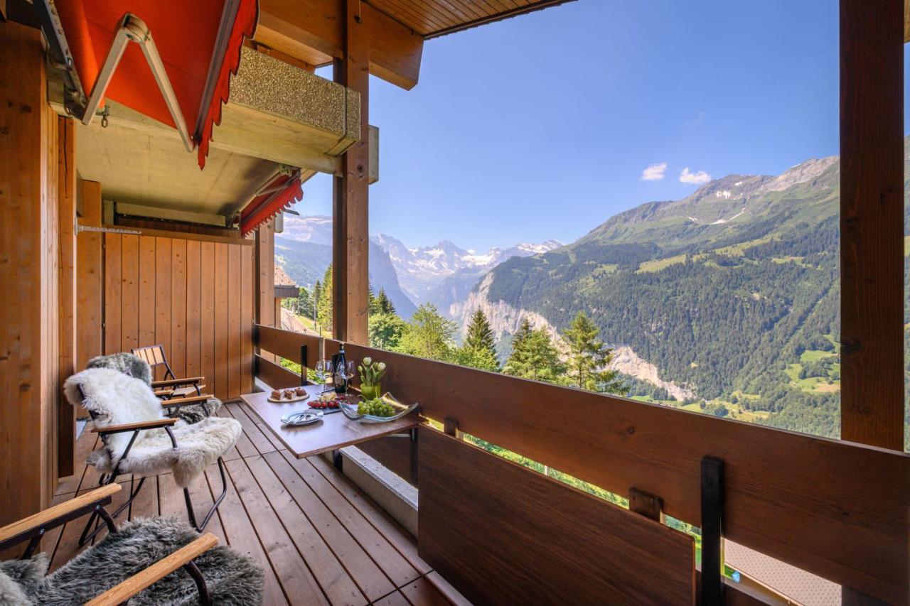 Chalet Primula Penthouse Wengen Kültér fotó