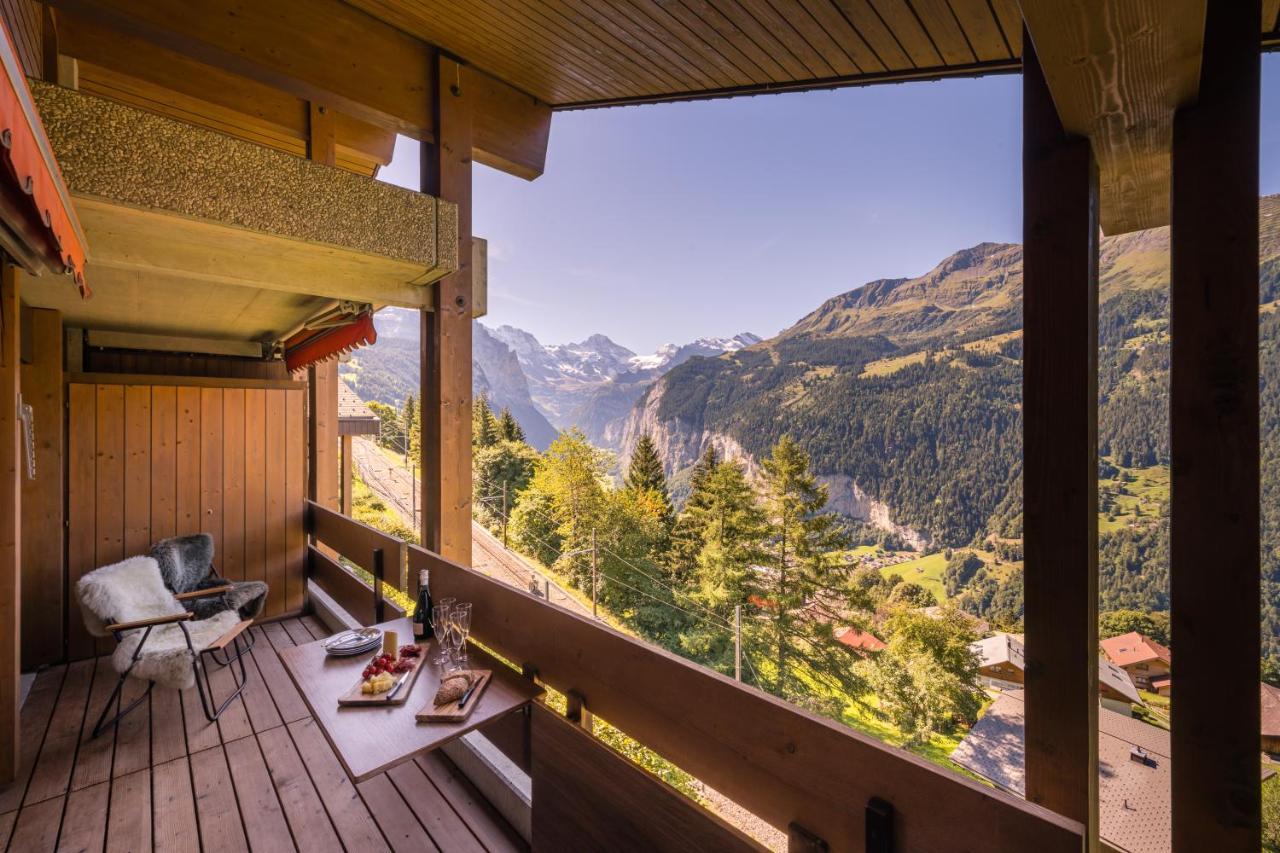 Chalet Primula Penthouse Wengen Kültér fotó